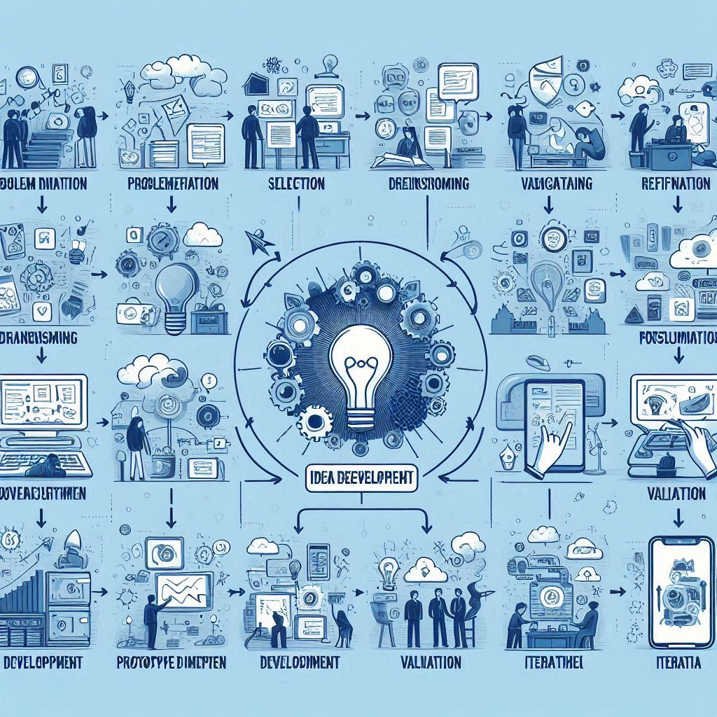 AI illustratie Idee ontwikkeling.